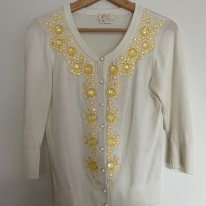 KATE SPADE Sweater Kati Cardigan 3/4 Sleeve Sz M